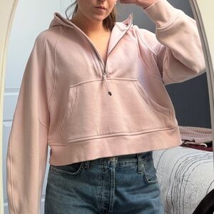 Lululemon Athletica Light Pink Cropped Hoodie